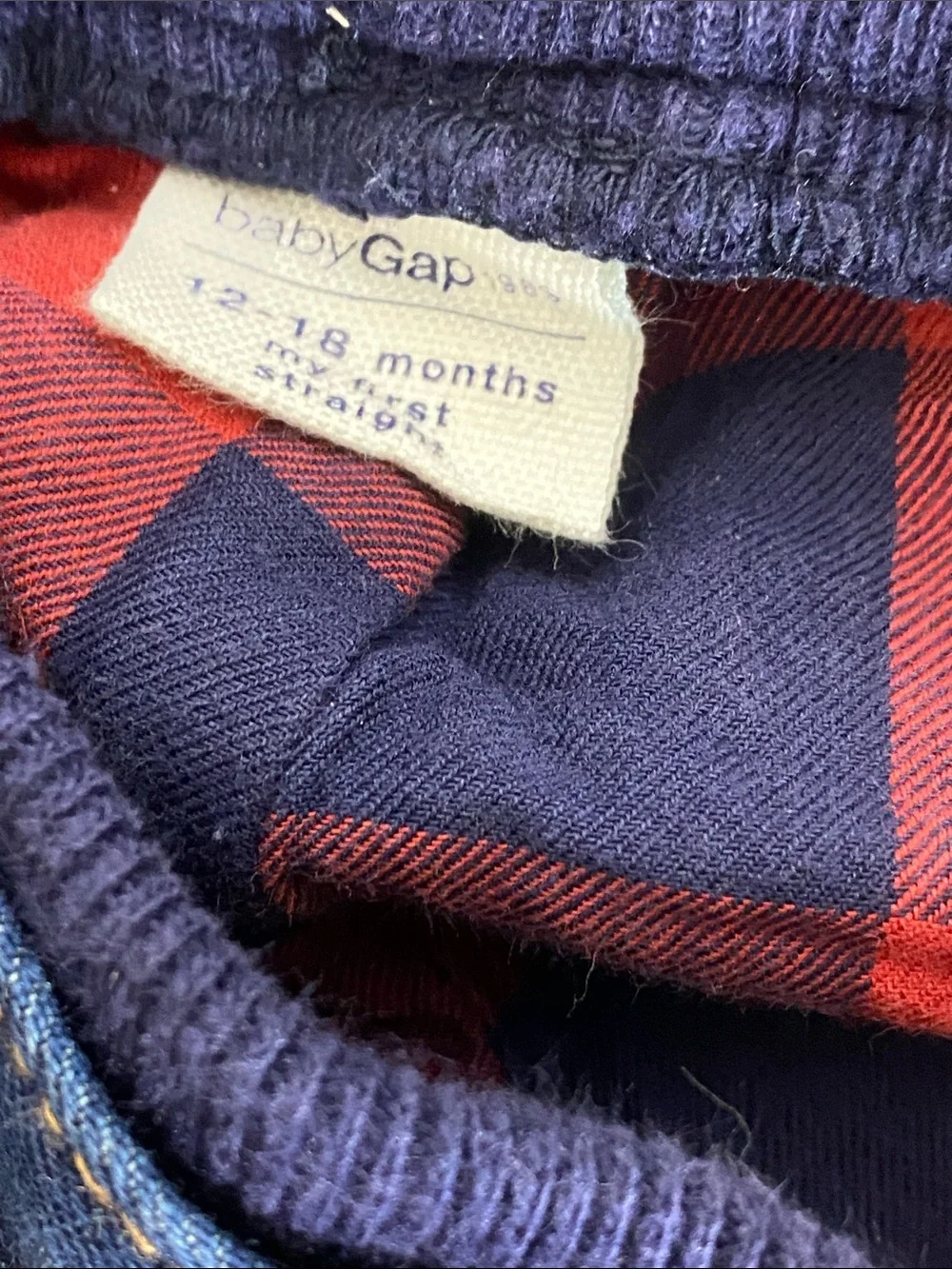 Baby Gap my first straight lined denim jeans